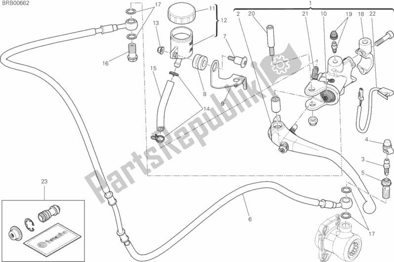 Wszystkie części do Sterowanie Sprz? G? Em Ducati Monster 1200 S Brasil 2019